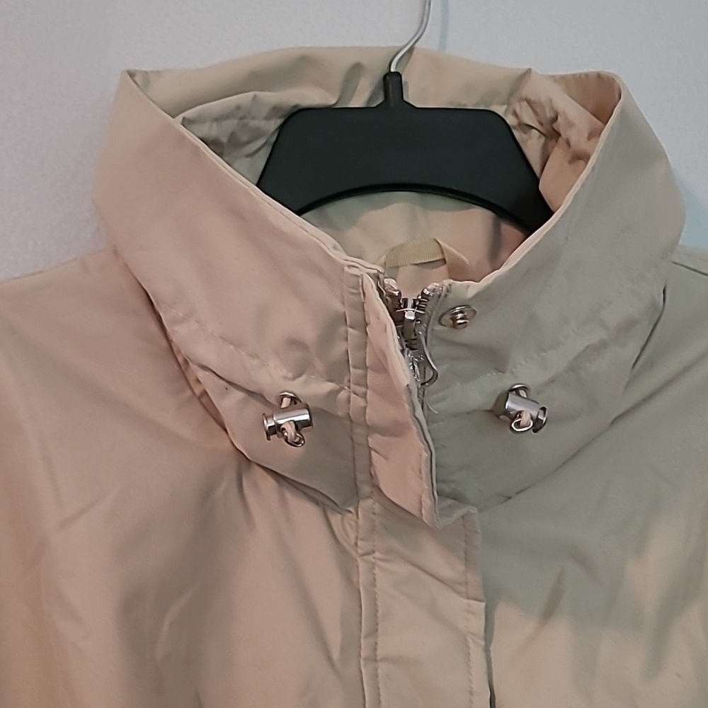 Lands End Wmns 2X Trench Rain Coat Khaki Tan Fall Spring Transitional Outdoors - Picture 4 of 15